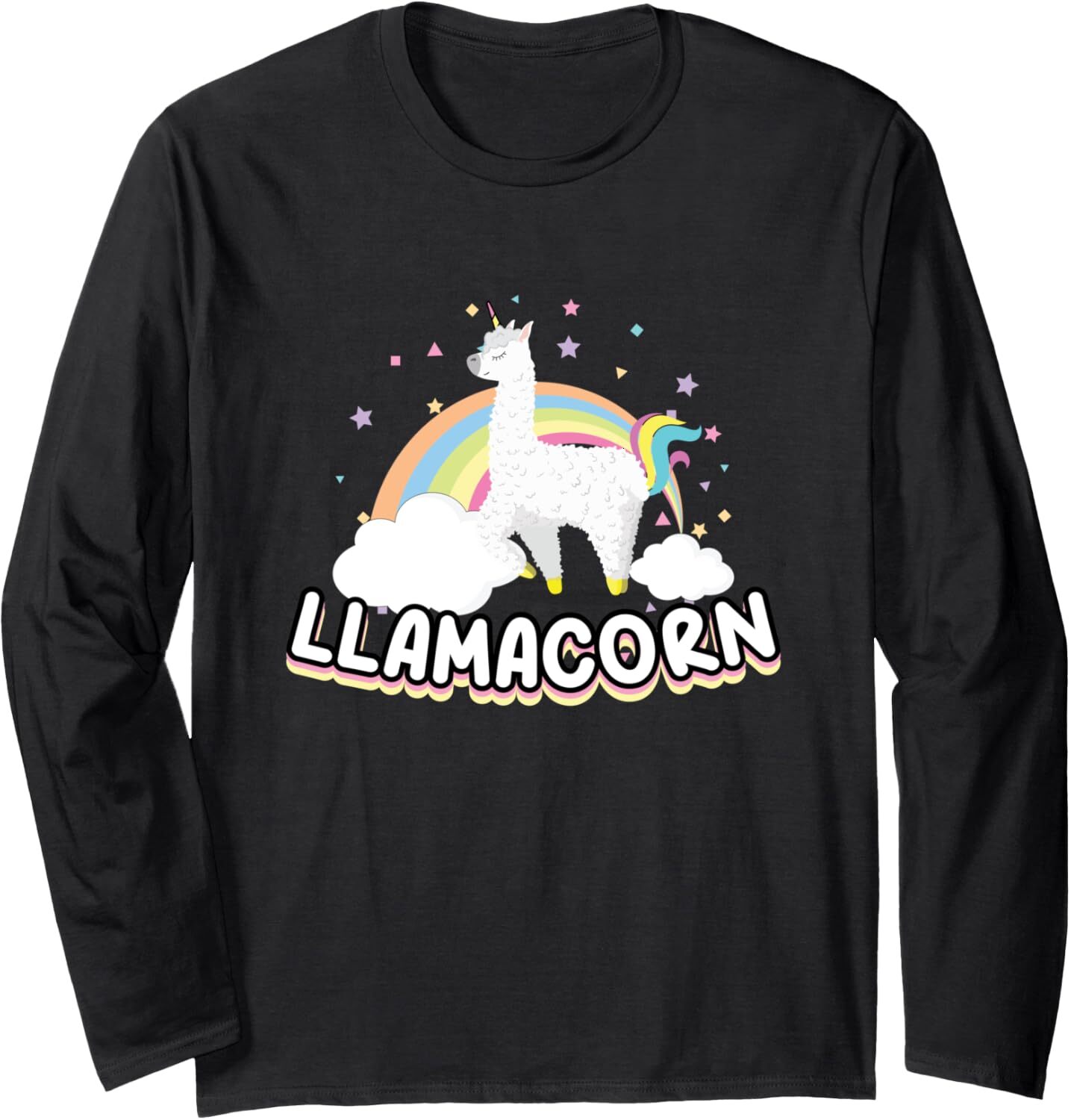 Long Sleeve Shirts for Men sweatshirt Llamacorn Funny Unicorn Llama Animal Rainbow Gift Long Sleeve T-Shirt T shirt Tee Streetwear Casual tops clothes