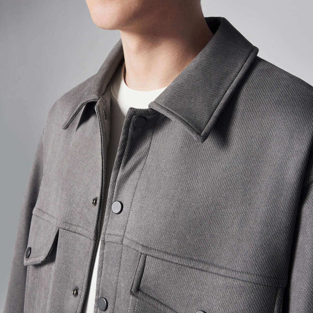 Momaike Imitation Suede Executive Jacket For Men 2024 Autumn New Collection Men's Coat 81210