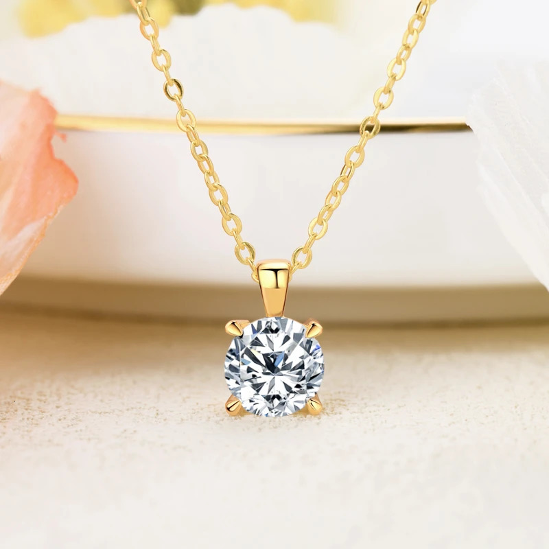 18k Gold Plated 3.0CTW D Color Diamond Jewelry Set Womens Silver 925 Chain Pendant Necklace Screw Earring Set Gift 241115