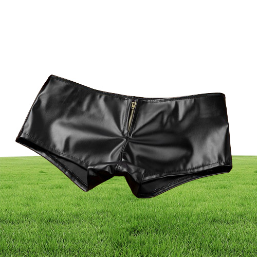 Faux Leather Shorts Women pants Front Zipper White Black Low Waist Shorts Female Sexy Bandage Mini Women Shorts Buttoms Y2006232000731