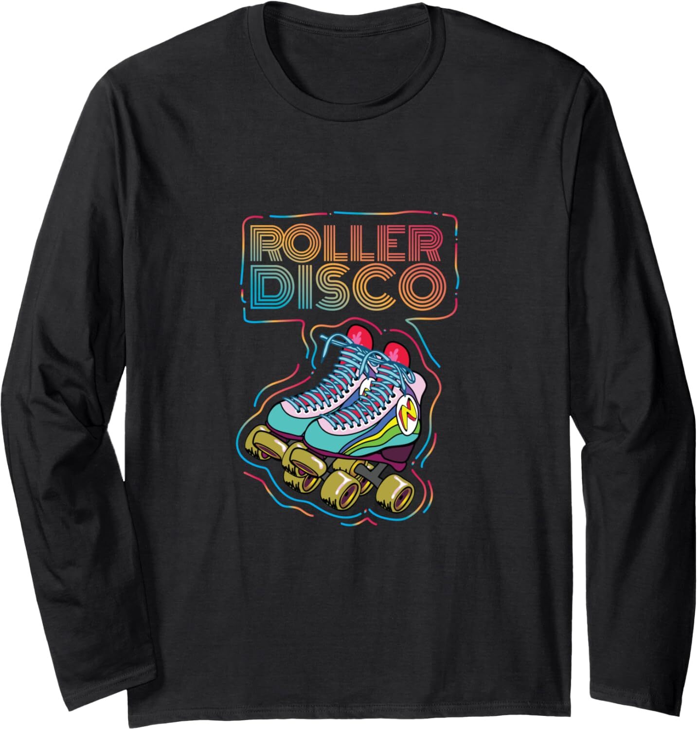 Long Sleeve Shirts for Men sweatshirt Retro Roller Disco Skates 70s and 80s Party Gift Long Sleeve T-Shirt T shirt Tee Streetwear Casual tops clothes