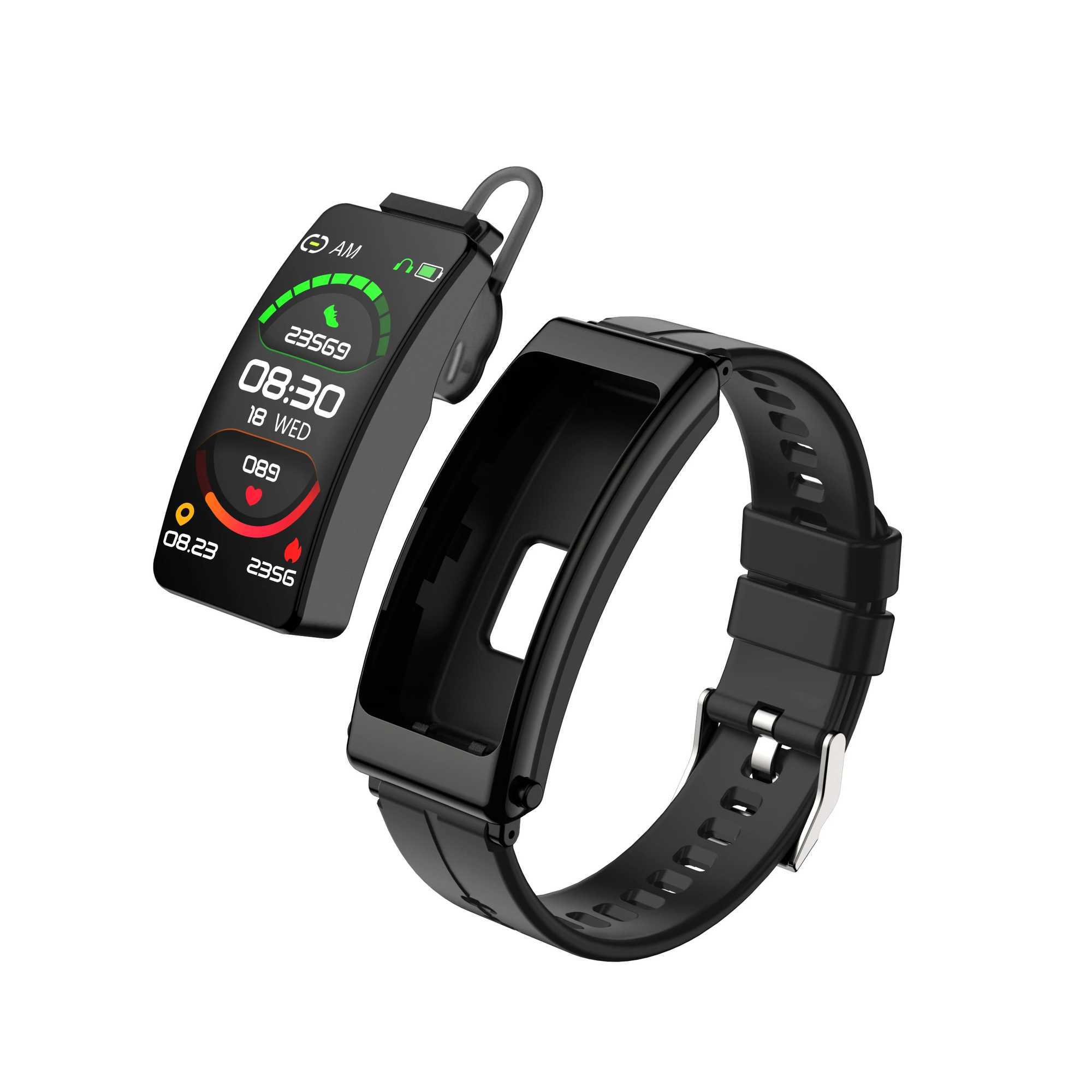 The best-selling new bracelet of 2024 K13 smartwatch 2-in-1 BT earphones fitness tracker sports smart bracelet for Android and iOS Y241114