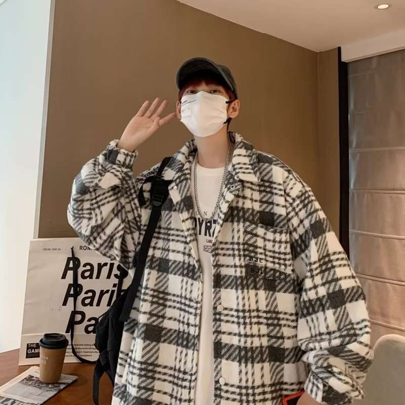 Men's Xiaoxiang Style Woolen Fabric Autumn And Winter Trendy Brand Loose Casual Jacket Men's Coat