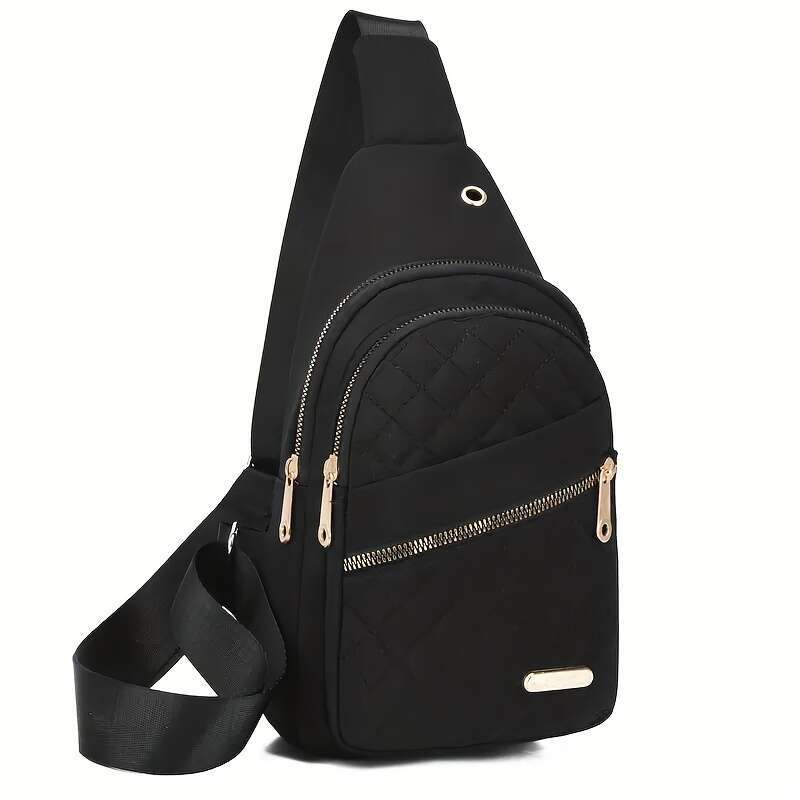 2025S Designer S New Model Quilted Detail Zipper Chest Foldable Lightweight Crossbody Bag Multi Functional Portable Shoulder Bag For Travel Cycg Hikin
