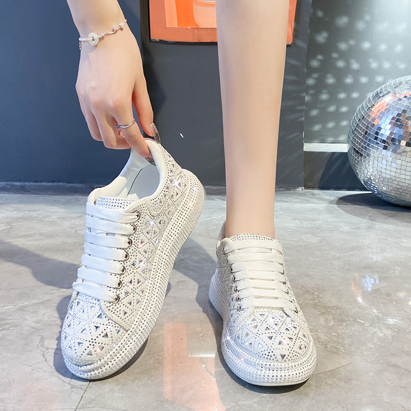 2025 Luxury Shining Sneakers Fashion Shining Diamond Casual Shoes Comfortable Running Designer Sports Women's Shoes Zapatos Mujer
