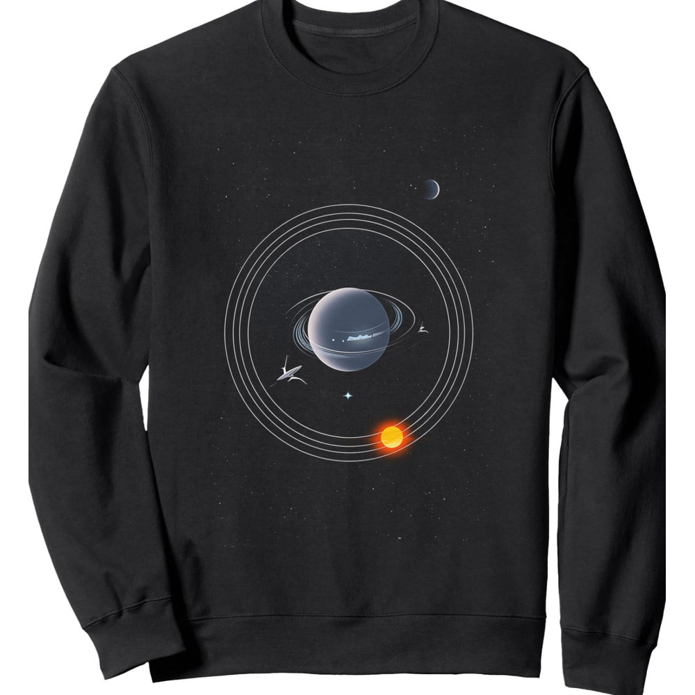 Long Sleeve Shirts for Men sweatshirt Planet Space Galaxy Universe System Astronomy Cool Sweatshirt T shirt Tee Streetwear Casual tops clothes
