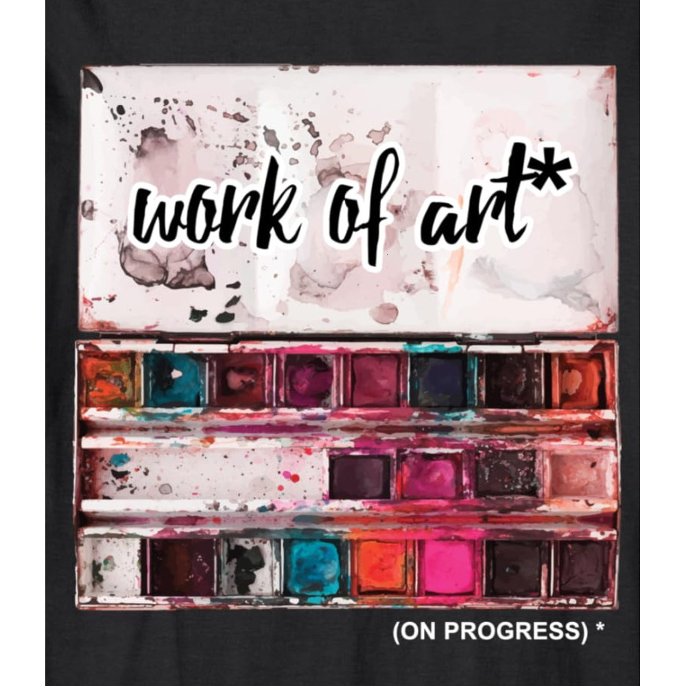 Long Sleeve Shirts for Men sweatshirt Funny Work of Art On Progress Artsist Artwork Gift Long Sleeve T-Shirt T shirt Tee Streetwear Casual tops clothe