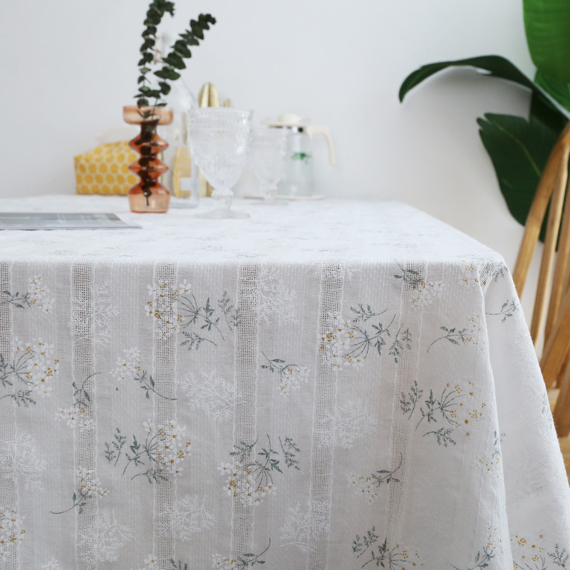 W294 Lace floral tablecloth small daisy tablecloth art