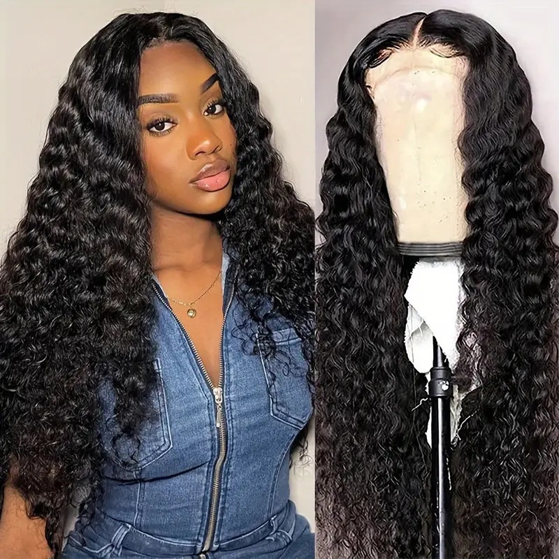 Fashion front lace lace synthetic headpiece African hot selling small winding tube fluffy curly hair wig