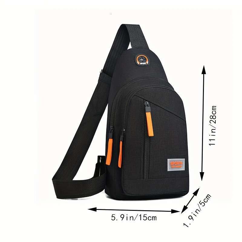Women's Nylon Sg Bag - Casual Sports & Travel Crossbody Chest Pack with Adjustable Strap, Durable Zippered Pockets