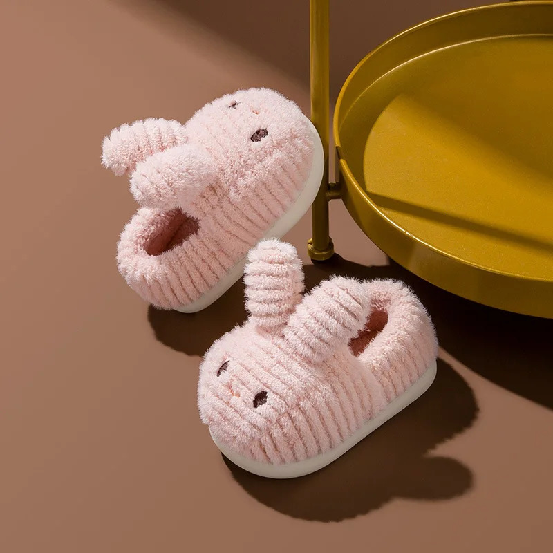 Childrens Cotton Slippers Autumn And Winter Anti-skid Girls Cute Cartoon Boys Home Infants Comfortable Christmas Present Gift 241115