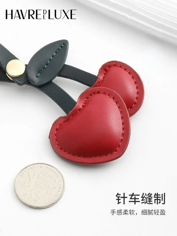Bag Charm Accessories Handbag Pendant Cherry Creative Cherry Keychain School Bag Love Leather Handbag Accessories 241115