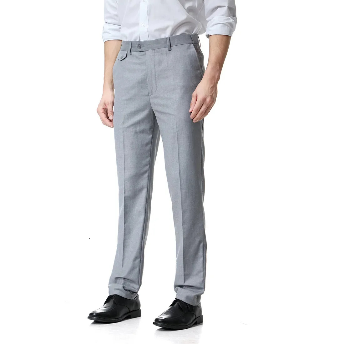 Spring Casual Mens Business Set Pants Solid Waist Straight Sleeve 241115
