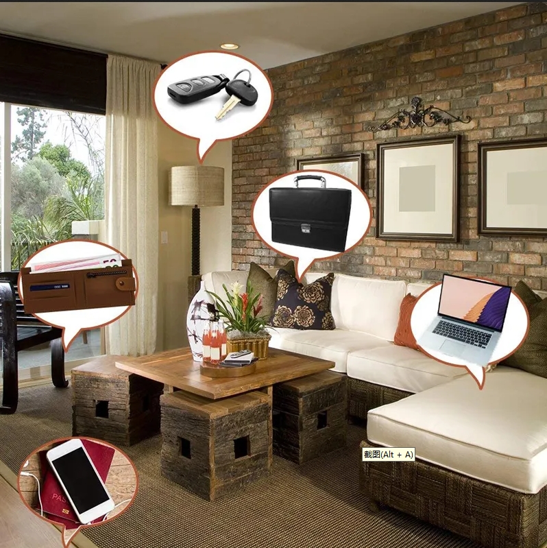 Smart Anti Loss Device Waterproof Key Finder GPS Locator Tracker for Kids Dog Pet Cat Wallet Keychain Luggage App Control with Rope