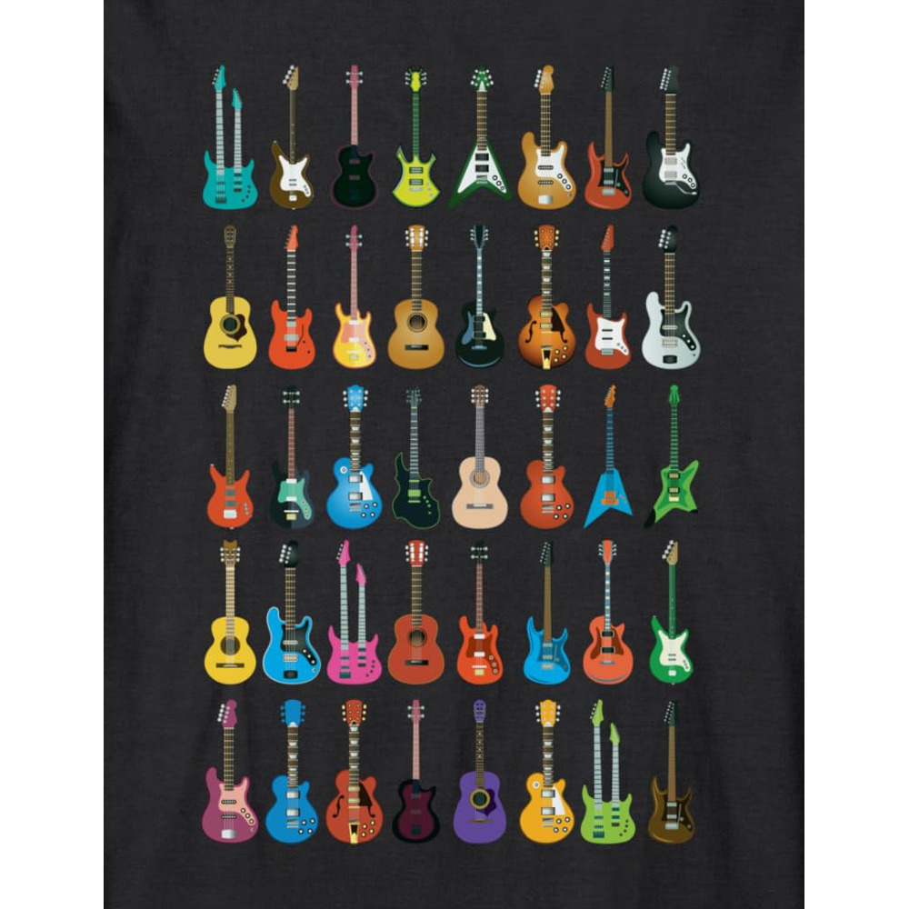 Long Sleeve Shirts for Men sweatshirt Love Guitar Different Guitars Music Lover Funny Gift Long Sleeve Tee Streetwear Casual tops clothes cool