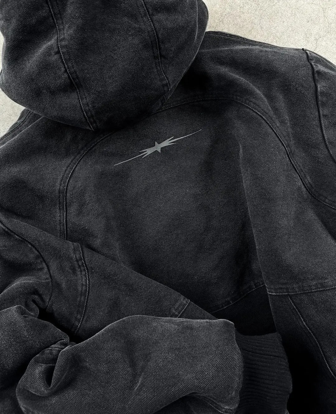 Divin Vintage Washed Zip Hoodie Y2K Jacket Mens Rock Hip Hop Patchwork Embroidered Oversized Sweatshirt Long Sleeve Tops 241111