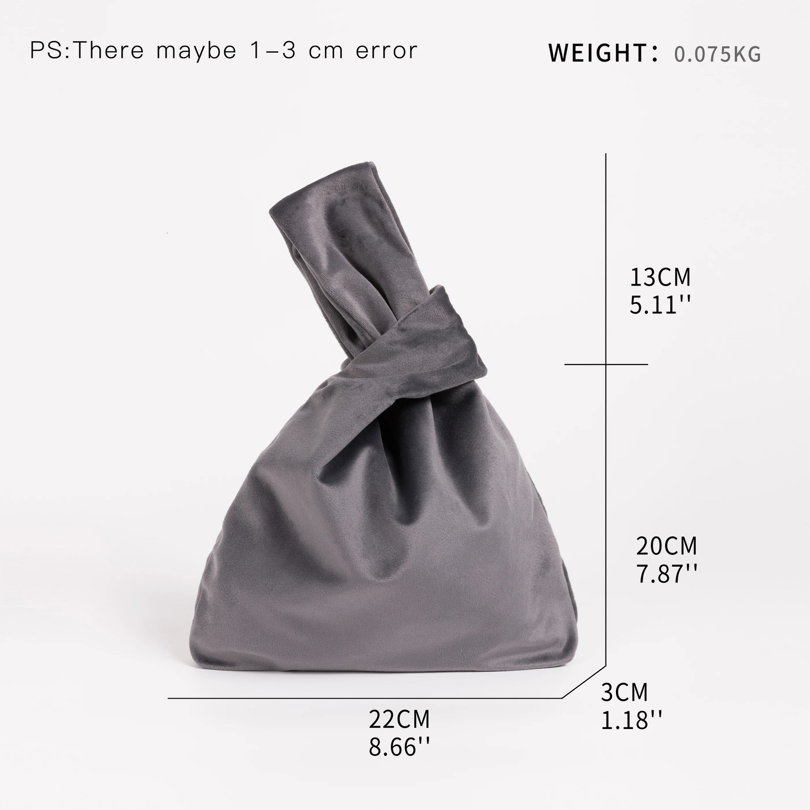 MABULA Small Velvet Women Wrist Knot Purse Japanese Stylish Winter Top Handle Lipstick Bag Fashion Protable Clutch Handbag 241114