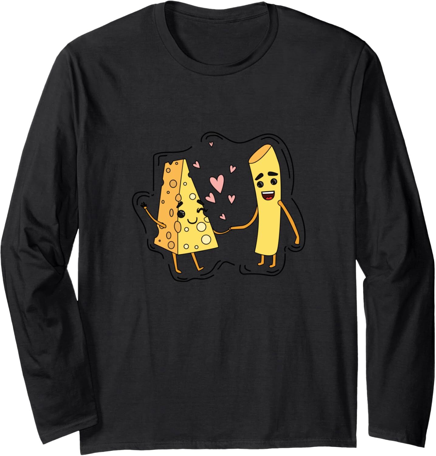 Long Sleeve Shirts for Men sweatshirt Funny Pasta & Cheese Love Food Cute Veggie Gift Long Sleeve Tee Streetwear Casual tops clothes