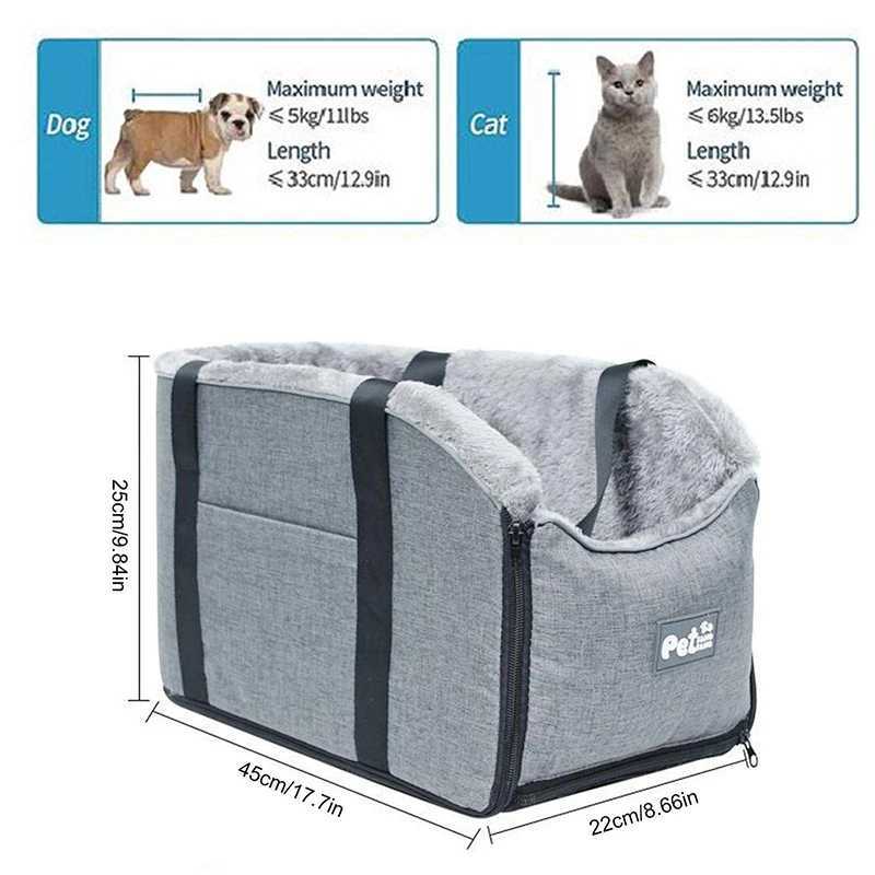 Dog Car Seat Covers Travel Pet Puppy Dog Car Seat Basket Booster Center Consol Bag Central Control Nonslip Carriers Safe Cats Hammock Pets Carrier z24
