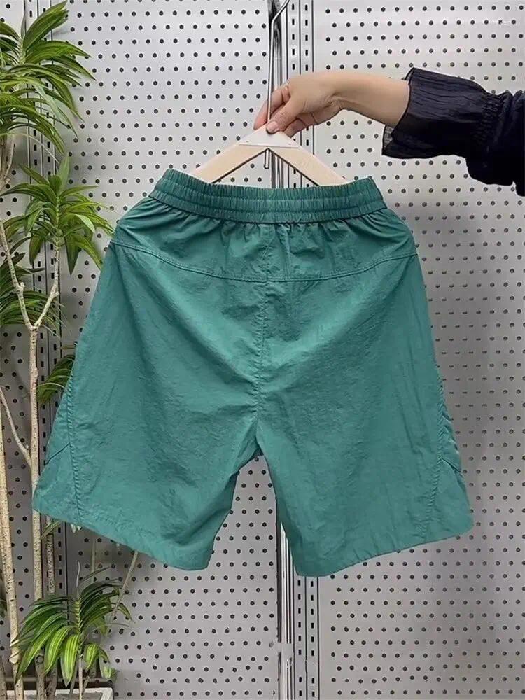 Men's Shorts Cargo Summer Thin Loose Multi-pockets Fifth Pants Quick Dry Male 2024 Men Bermuda Korean Fashi