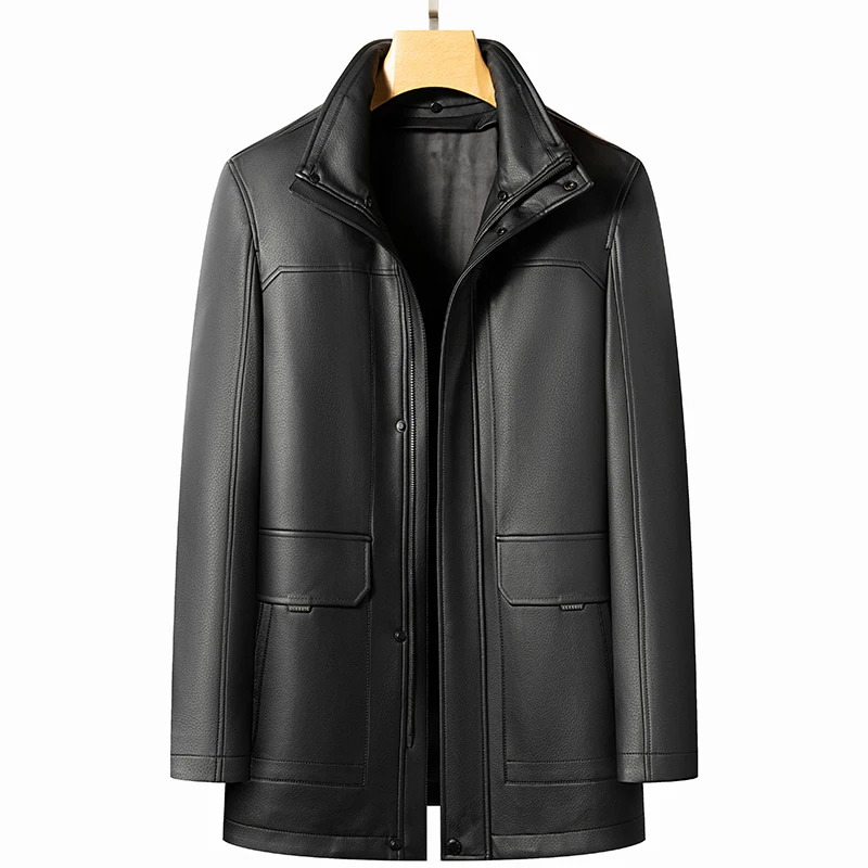 YN2398 natural leather pie overcomes mens winter mink collardetachable lining highend jacket windproof and warm 241115