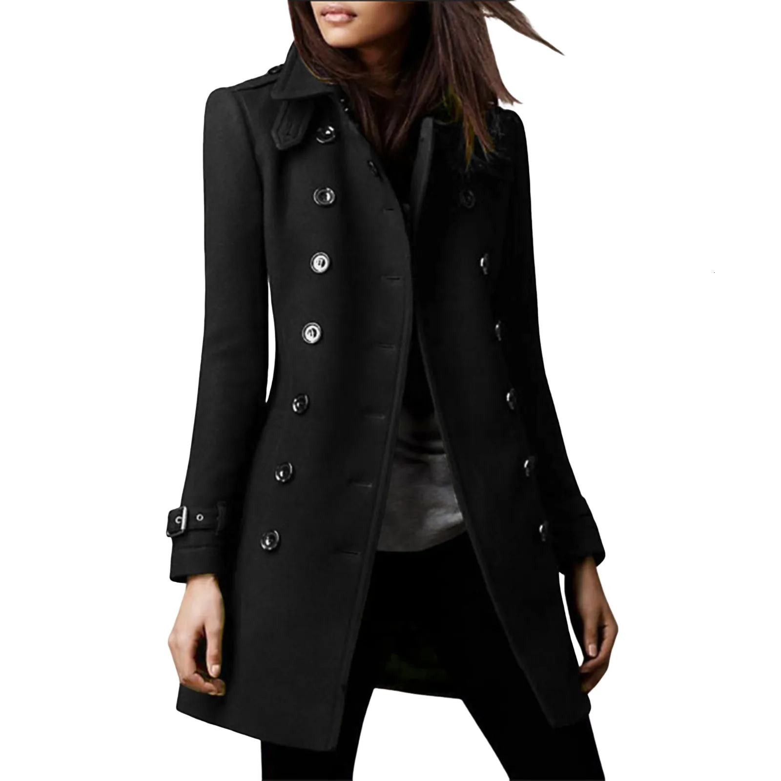 Lady Jacket Winter Coat Lapel Long Sleeve Padded Leather Vintage Thicken Chaquetas Invierno Mujer 2024 241115