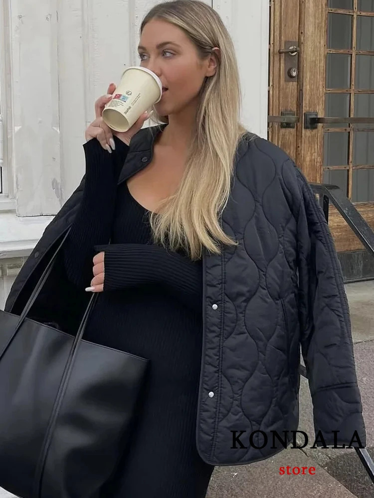 TRAFZA Streetwear Armygreen Oversized Long Jacket Sleeve O Neck Single Buttons Autumn Winter Coats Casual Outwears 241115