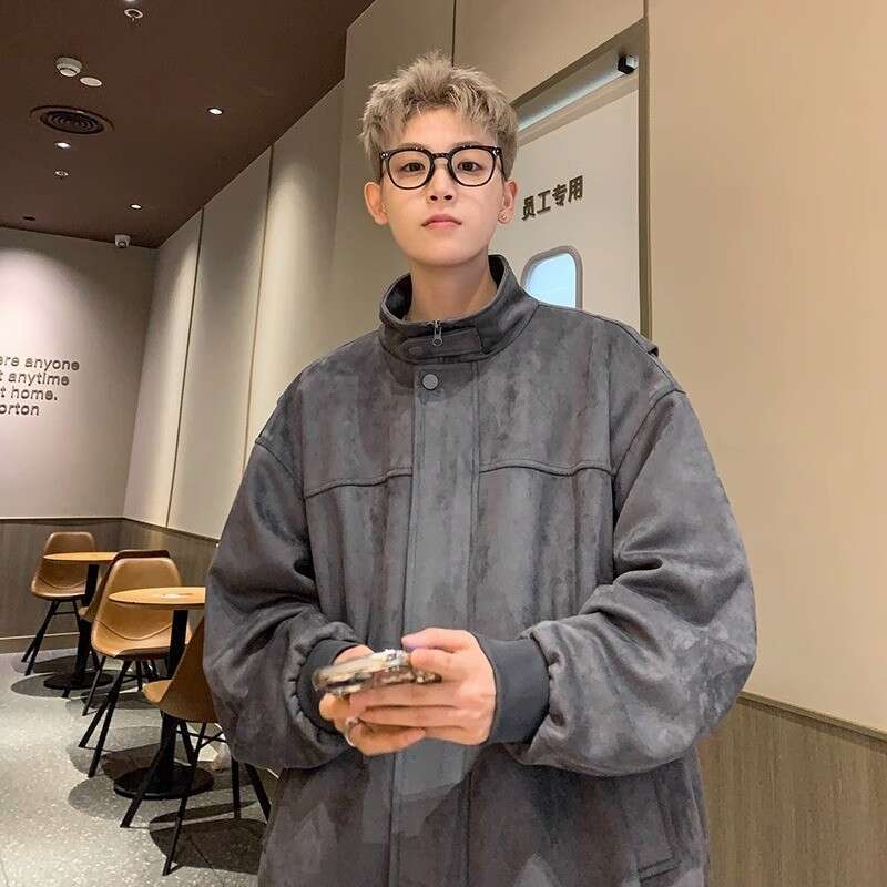 Autumn/Winter American Vintage Deer Skin Velvet For Men, Spring/Autumn, High End, Rascal And Handsome, Casual, Loose Collar Jacket