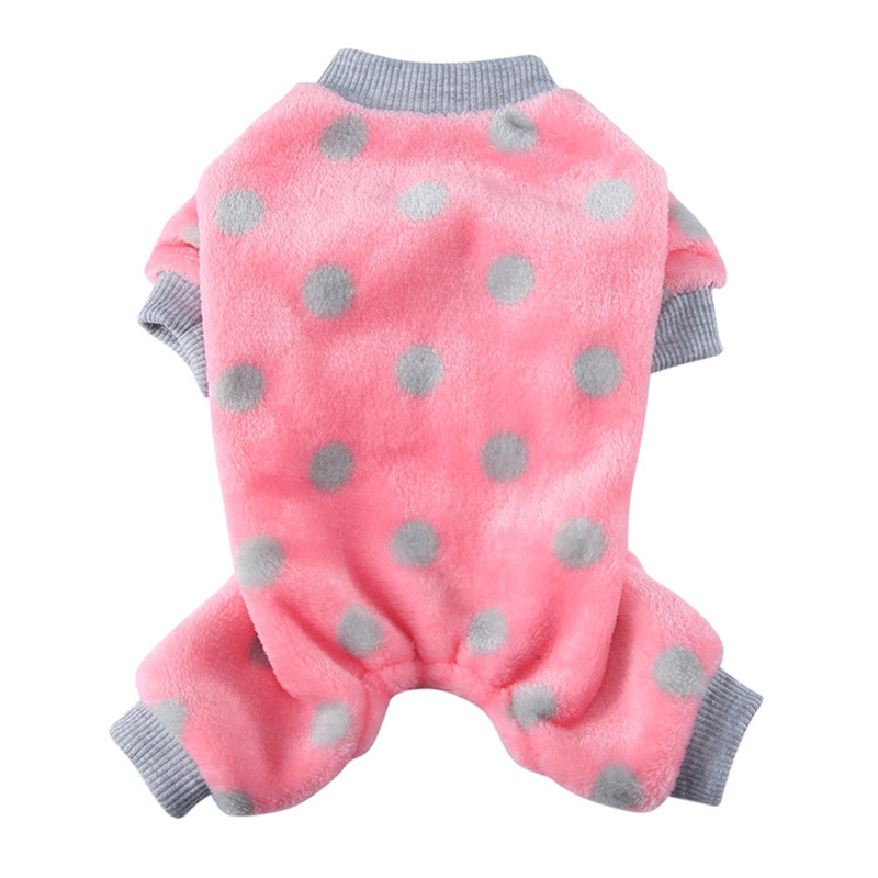 Fuzzy Veet Pamas Dog Winter Clothes for Small Dogs Girl Pet Jumpsuit Doggy Apparel Free shipping