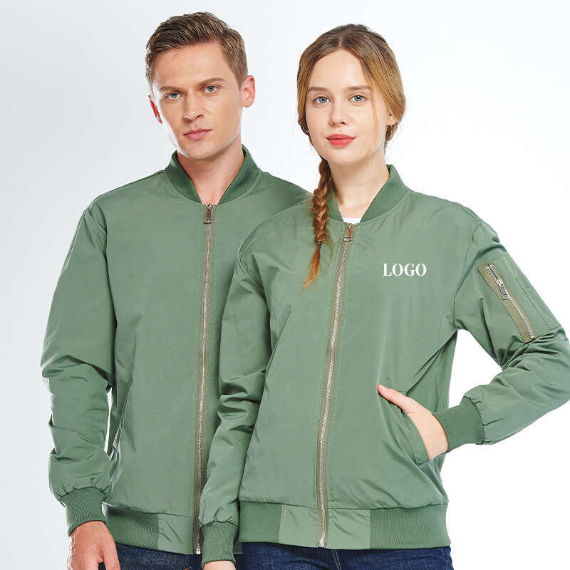 Business Baseball Spring And Autumn Work Suit, Pilot Jacket, Team Clothing Embroidery Print