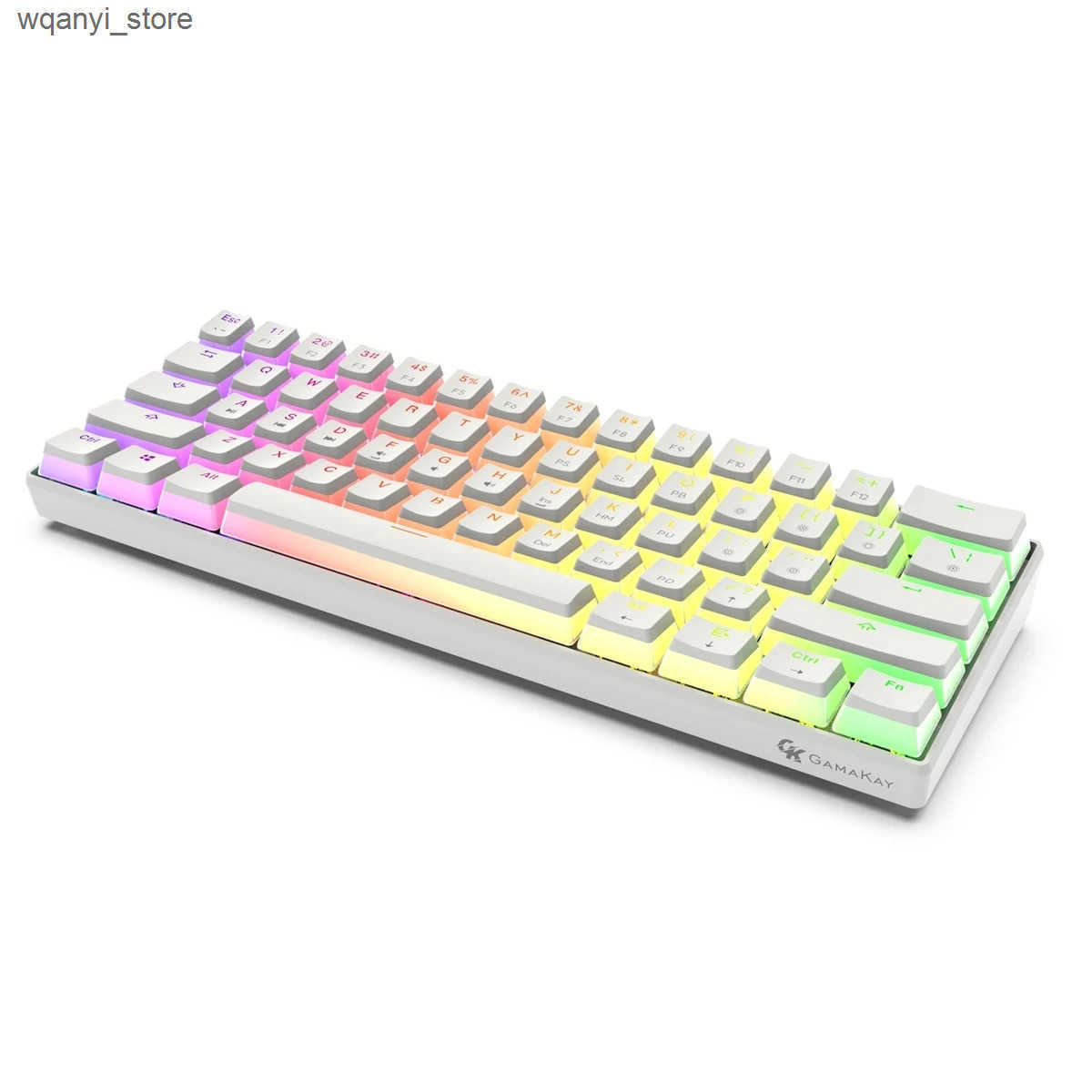 Keyboards GamaKay MK61 60% wired RGB mechanical keyboard Gateron optical switch Pudding keyboard 61 key thermal switch gaming keyboard L240910