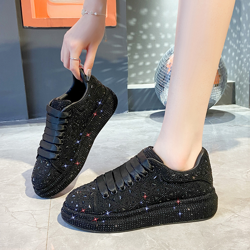 2025 Luxury Shining Sneakers Fashion Shining Diamond Casual Shoes Comfortable Running Designer Sports Women's Shoes Zapatos Mujer