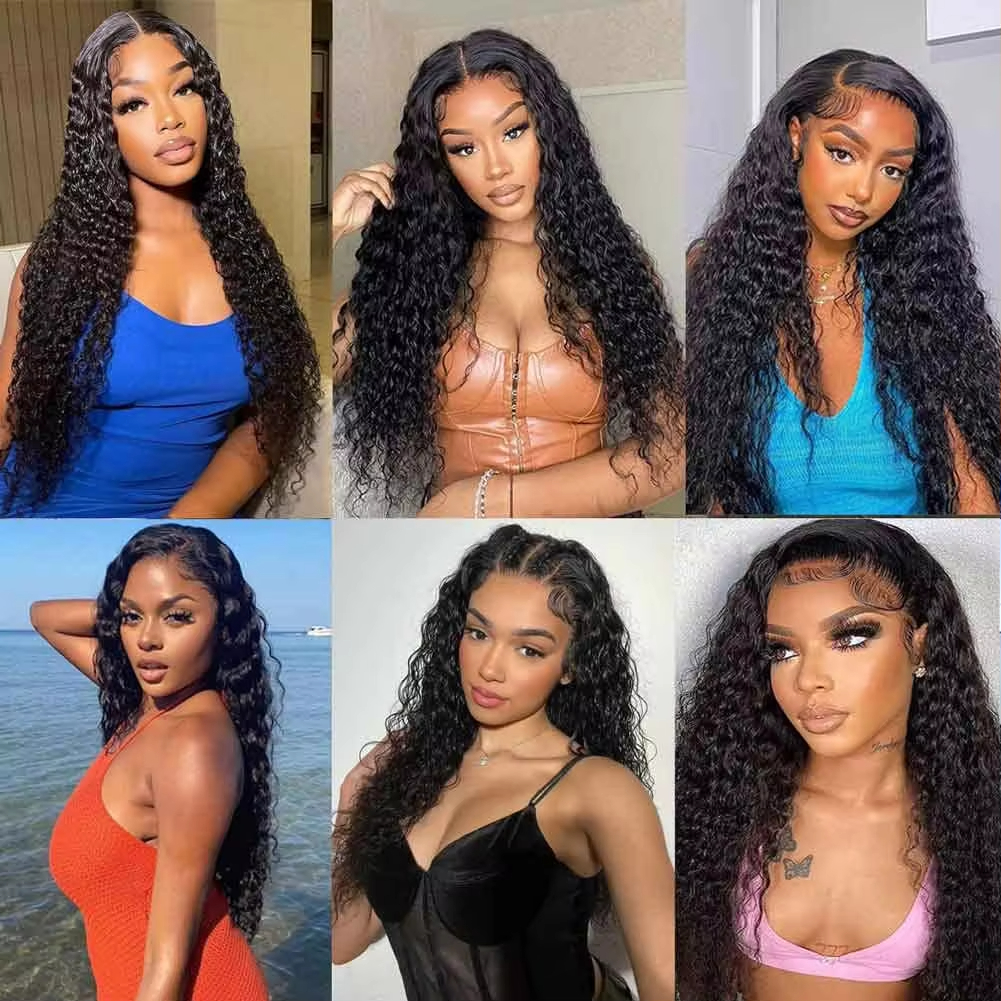 Honey Blonde Luxurious curly hair Brazilian Deep Wave Lace Front Simualtion human hair Wig - Perfect for Fullness and Volume Synthetic wig