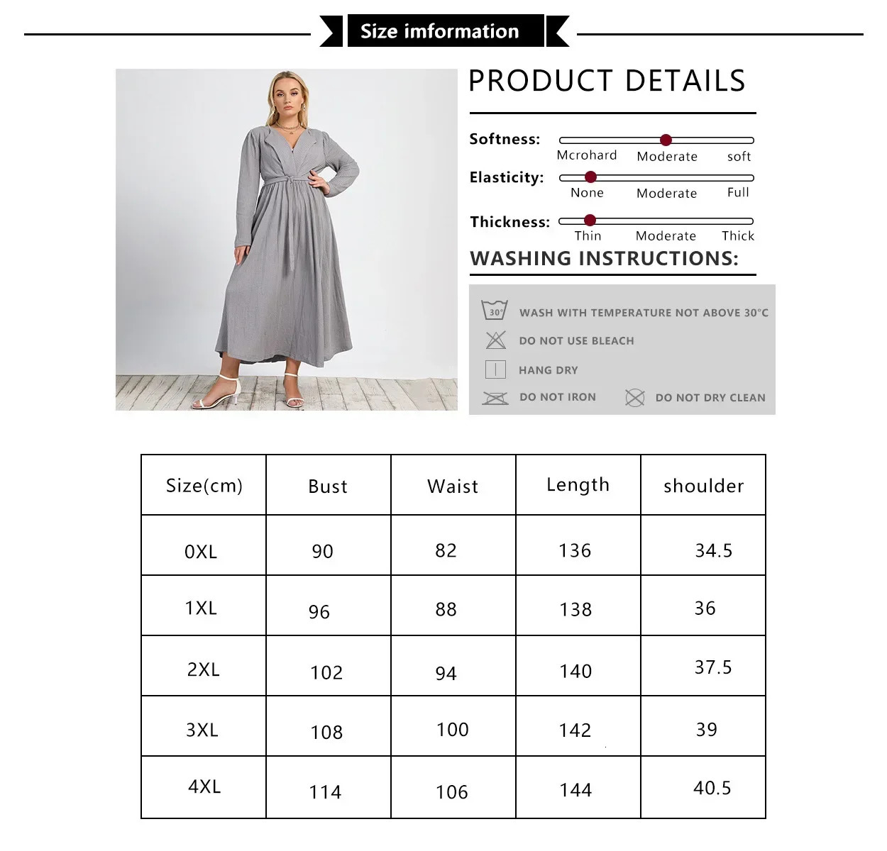 Plus Size Winter Dress Tie-Waist Lapel Collar Waffle Knit Dress Solid Belted A-line Dress Elegant Dresses for Women Office Lady 240407