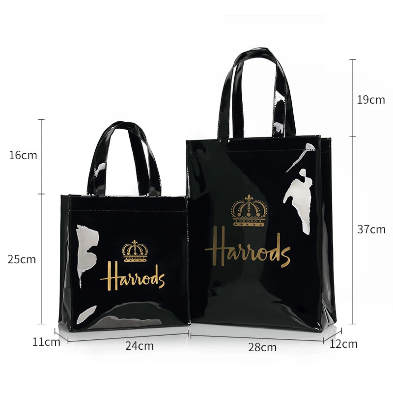 Princess Crown Print PVC Reusable Shopping Purse for Women Eco Friendly Summer Tote Beach Handbags Large Casual Ladies Work Bag 241115