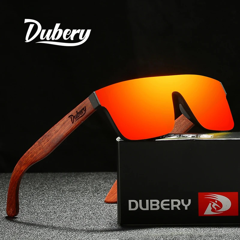DUBERY Natural Wood Sunglasses Mens Polarized Fashion Sunglasses Natural Wood Oculos De Sol Masculino 219 241114