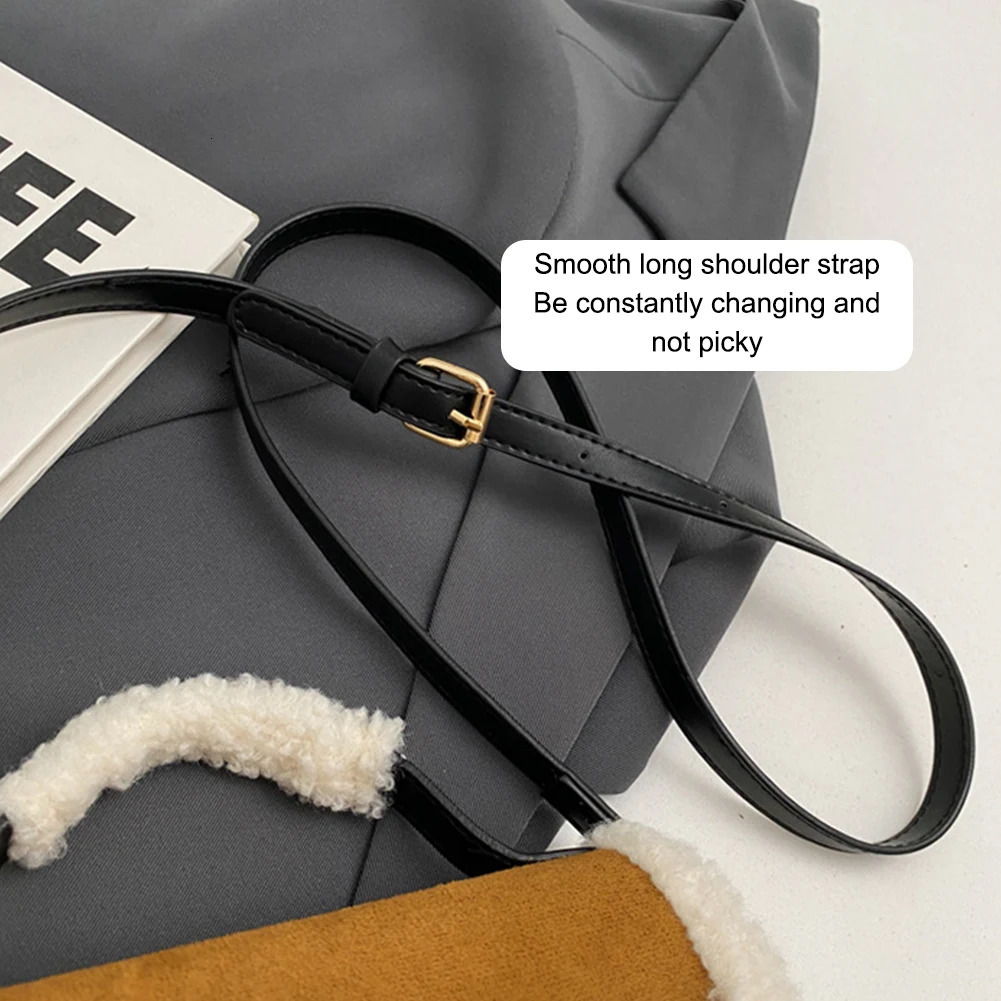 DHXJ Women Fashion Shoulder Vintage Fluffy Satchel with Coin Purse Pouch Top Handle Bag for Autumn and Winter 241115