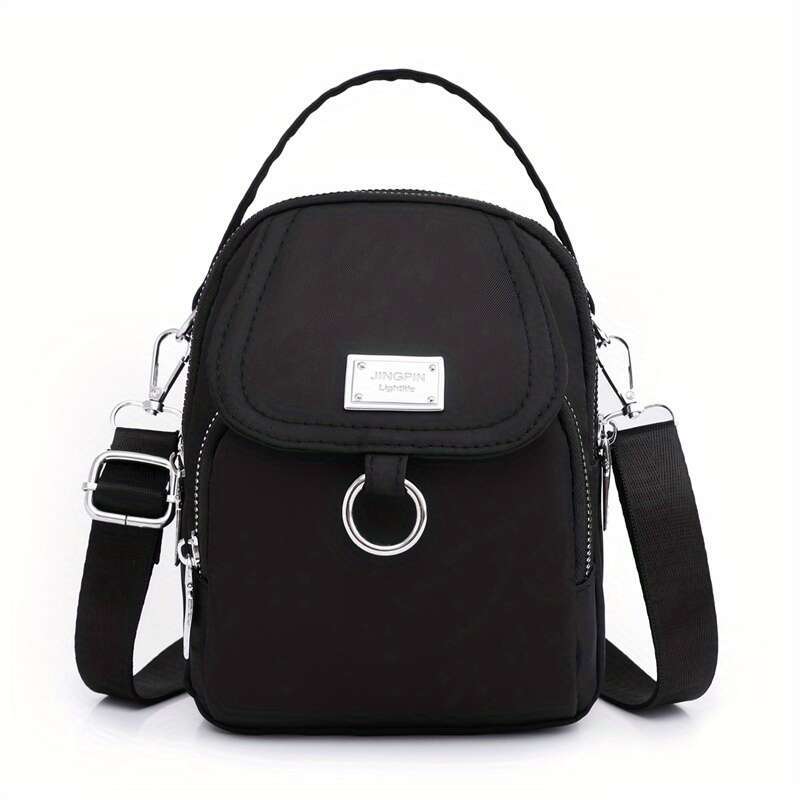 Solid Color Zipper Crossbody Bag, All-Match Coin Purse, Women's Shoulder Bag For Shopping