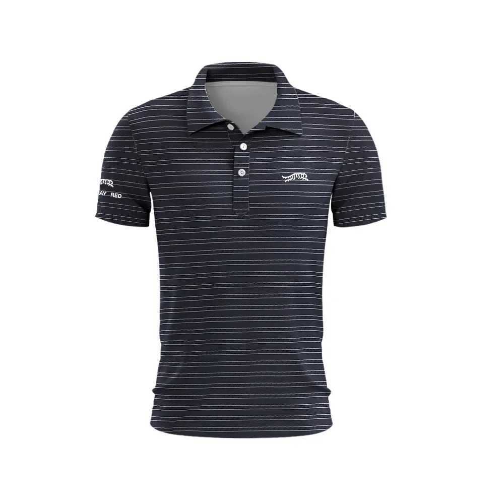 2024 Tiger Woods Golf Sun Day Red Checkered Mens Summer Golf T-shirt Quick Drying Golf Club Button T-shirt Polo Shirt W241114