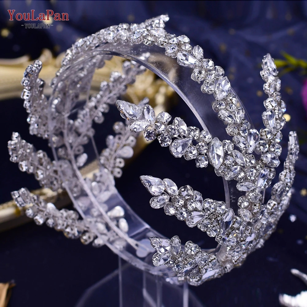 YouLaPan HP425 Wedding Headwear and Crown Rhine Stone Wedding Hair Accessories Female Bridal Headwear Bridal Headband 241115
