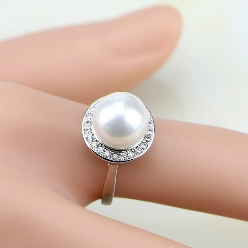 Pearl with Pearl 925 sterling silver jewelry set suitable for women pendant earrings rings necklace set free gift box direct 241115
