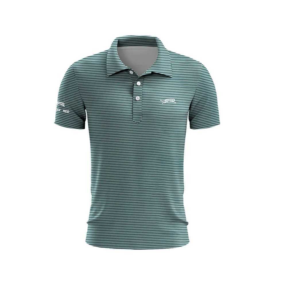 2024 Tiger Woods Golf Sun Day Red Checkered Mens Summer Golf T-shirt Quick Drying Golf Club Button T-shirt Polo Shirt W241114