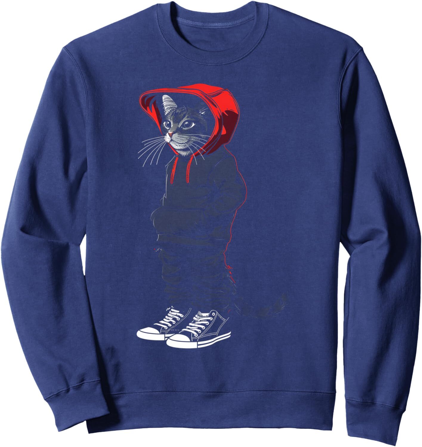 Long Sleeve Shirts for Men sweatshirt Cat Lover Cat Hipster Kitten Owner Design Graphic Tees Sweatshirt T shirt Tee Streetwear Casual tops clothes