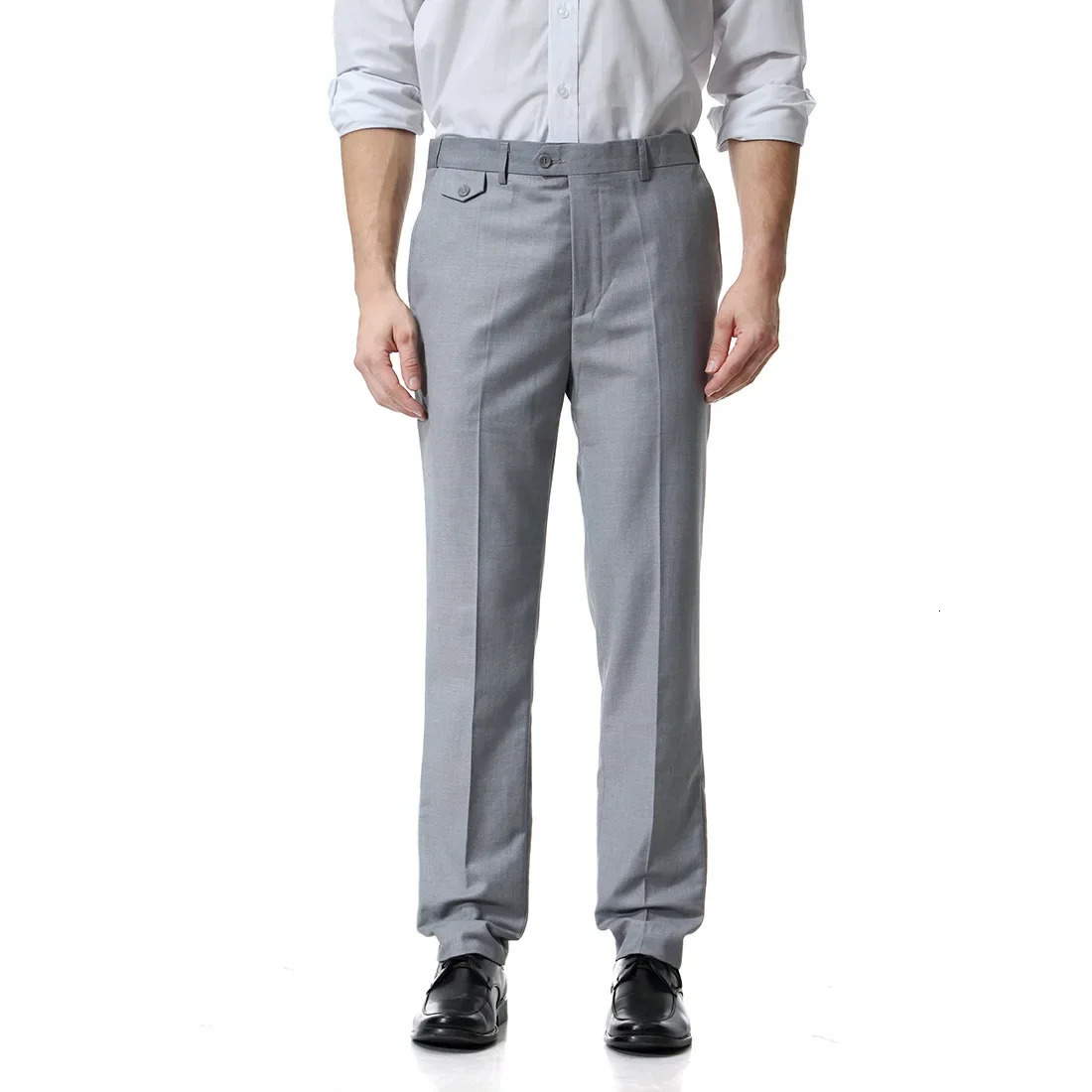 Spring Casual Mens Business Set Pants Solid Waist Straight Sleeve 241115