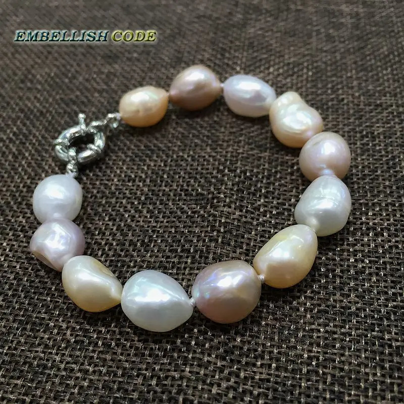 Summer Sheen Half Baroque Necklace Bracelet Hook Pendant Earrings Pearl Set Mixed Colors White Pink Purple Freshwater Pearl 241115