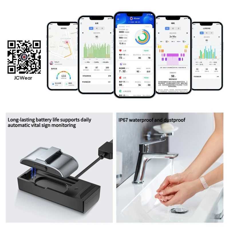 Smart Bracelet 2208A Speed Blood Pressure Monitor Pedeter Sports Fitness Tracker Mens Temperature Electronic Bracelet Y241114