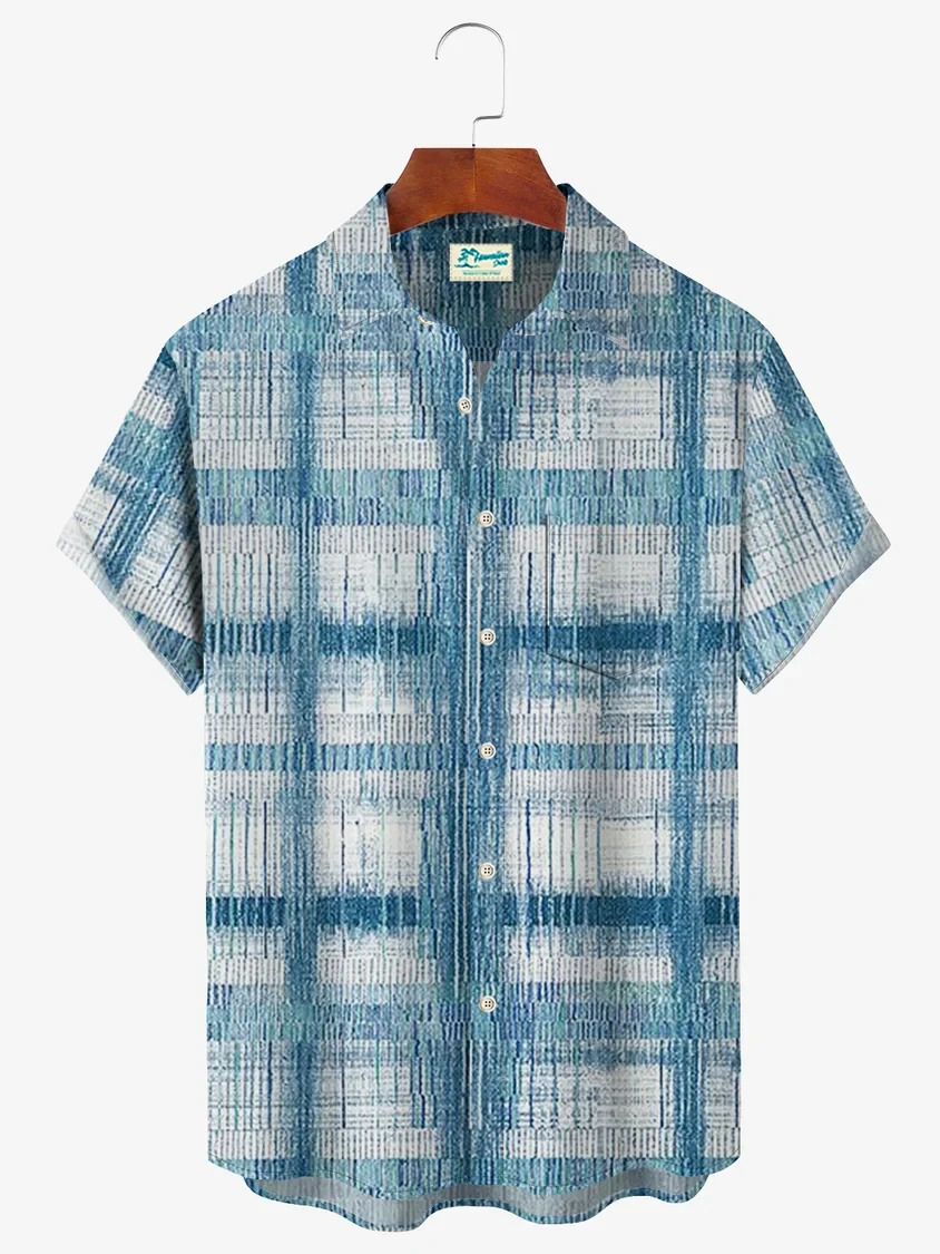 Beach Hawaiian Casual Mens Shirts Outdoor Street Daily Fall Turndown Short Sleeve Fashion Buttoned Shirt for Boys 240415
