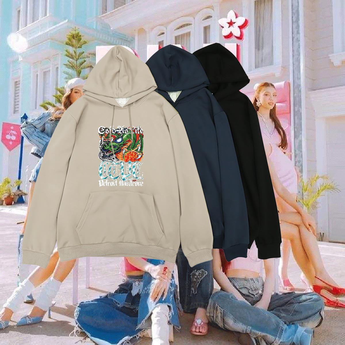 New Men Sweatshirt hoodie Custom Printed Unisex Couples Hoodie Wear Street Casual Thick Plush Breathable Hooded Collar