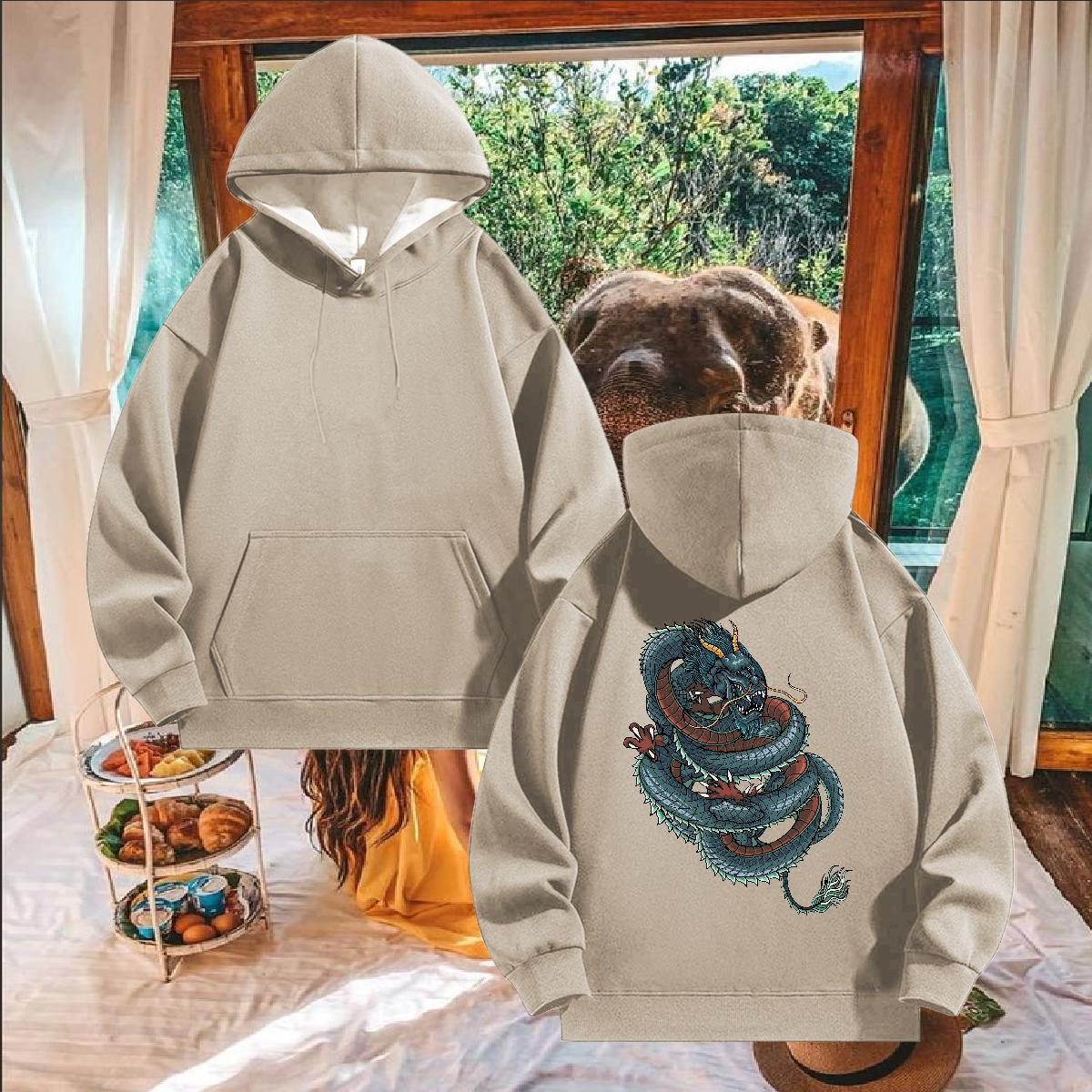 Classic Casual Men Hoodie Plus Size Cartoon High Quality Men's Hooded Sweatshirt Top Pullover Hoodie Street wear Hip Hop Cotton 350g Breathable