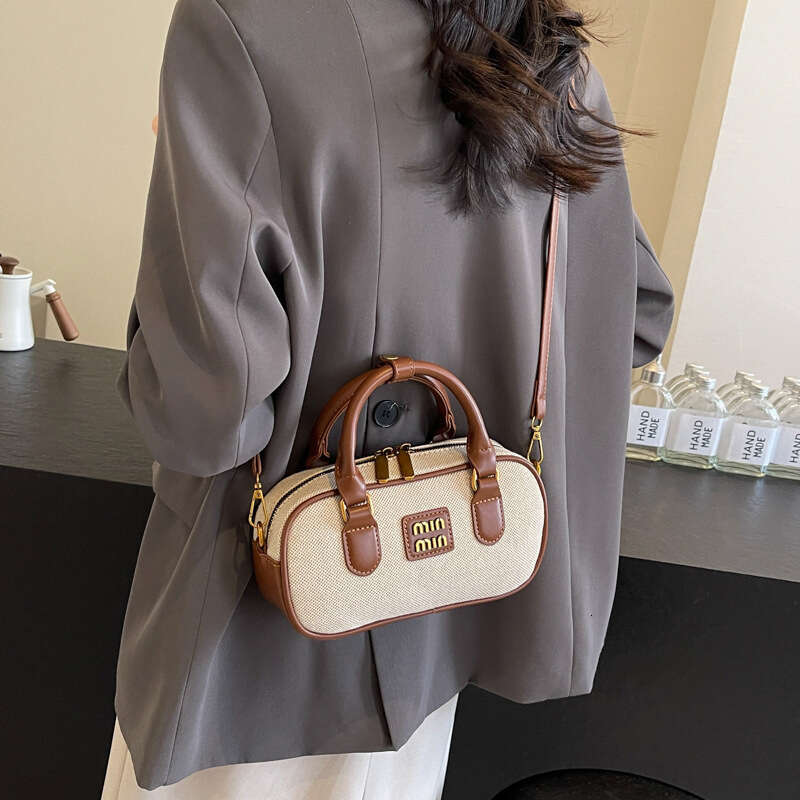 Retro Fashion Bowg Women 2024 Trend Handbags Purses Female Shoulder Crossbody New Vegan Leather Ladies Messenger Bag